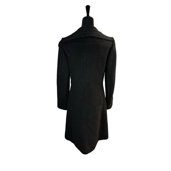 Just Cavall Virgin Wool Trench Coat Ruffle front sz 42 US 6 - Picture 8 of 13